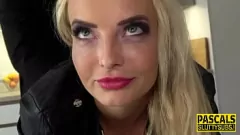 Play Submissive Blonde Babe Victoria Pure in Stockings Gets Paddled and Banged Hard in Kinky Bondage Scene