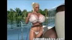 Jouer blonde 3d avec des péchés brobdingnagian!