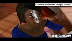 A hot 3d big tit ebony tree baby is suction a sashay